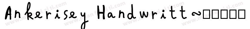 Ankerisey Handwritt字体转换